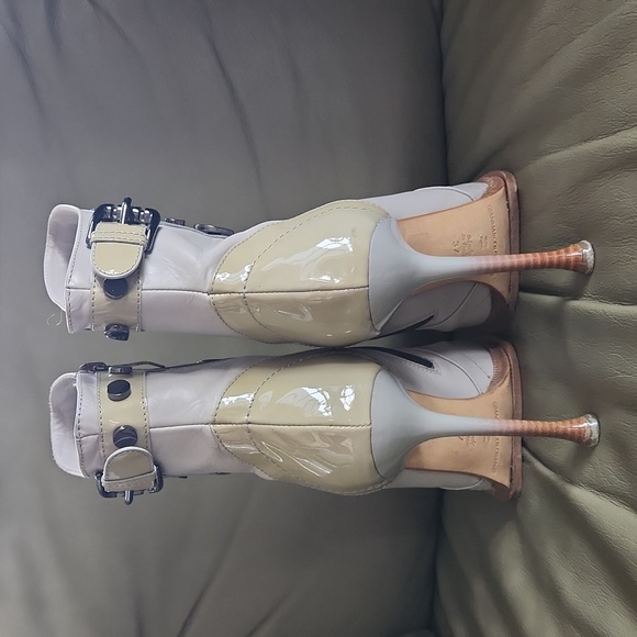 GIANMARCO LORENZI unique leather stilletto ankle boots size 37 - Picture 6 of 9